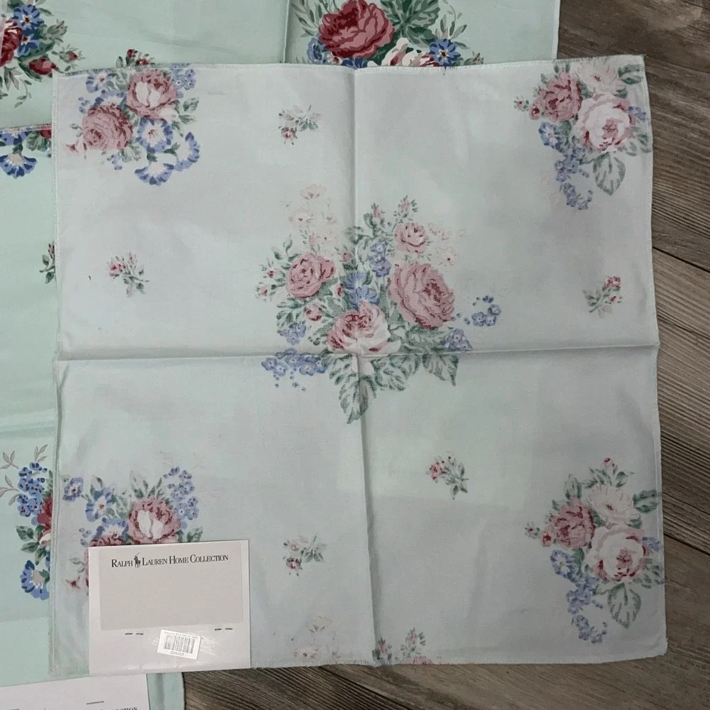 VTG Ralph Lauren Home Collection Claire‎ Floral Bouquet Cotton 16.5